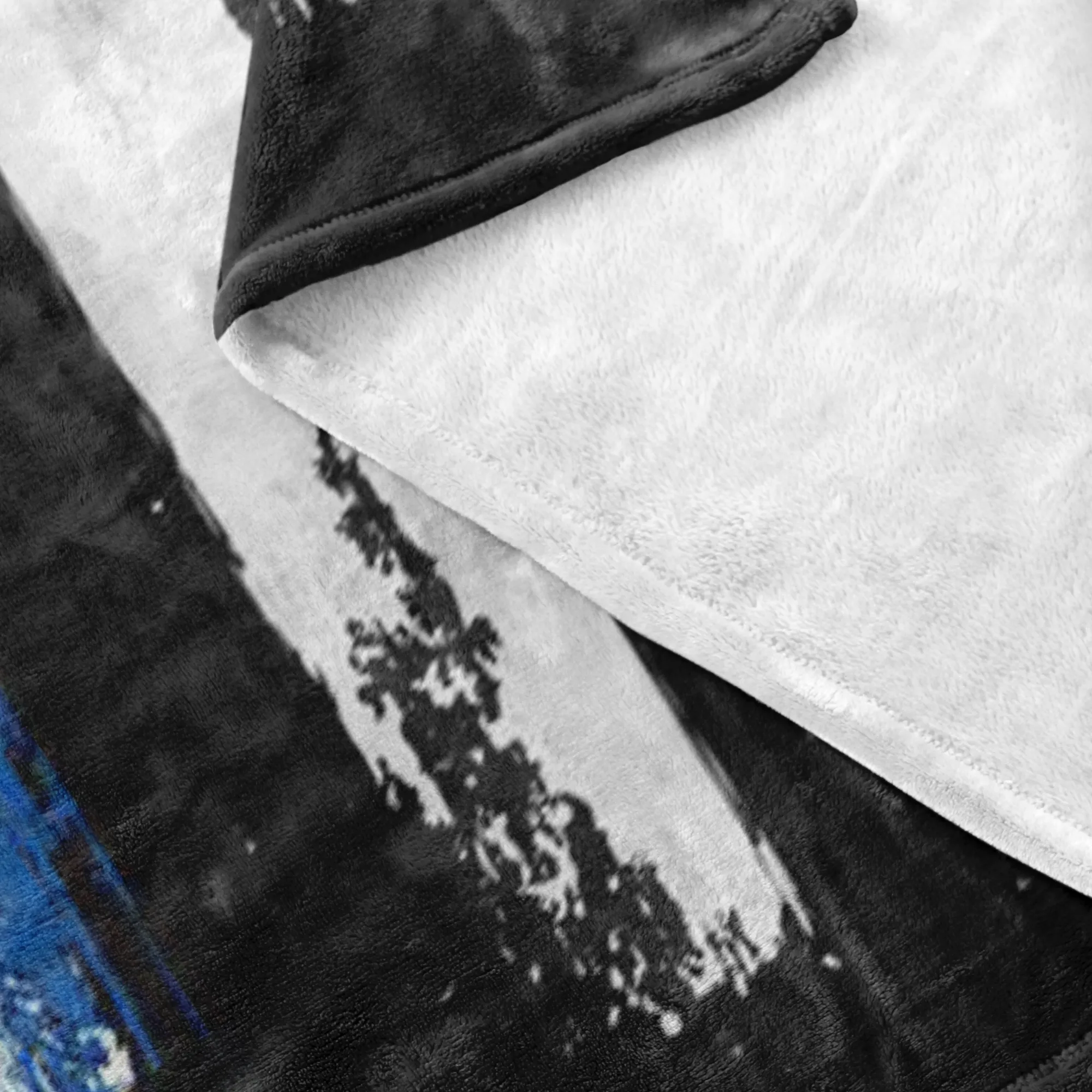 Distressed Thin Blue Line Stars and Stripes Fleece Blanket