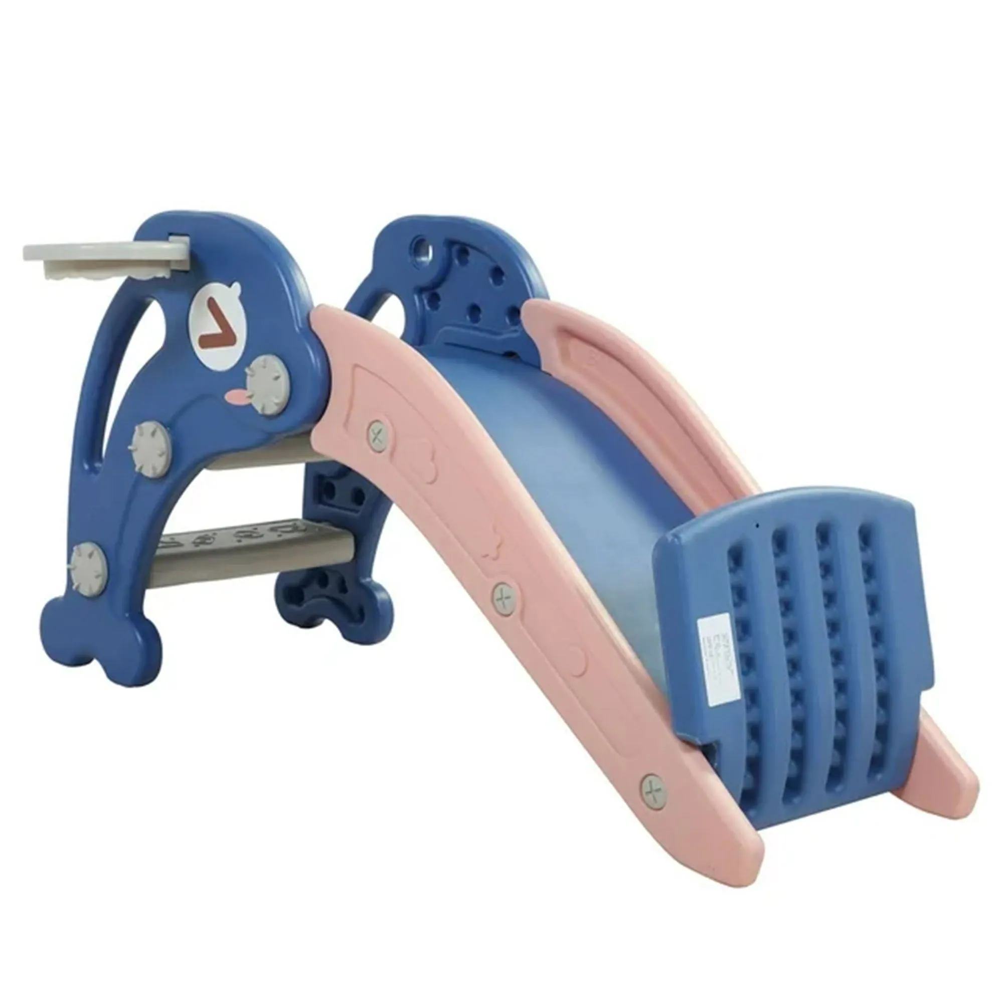 Dolphin Kids Slide with Basketball Hoop | 2 in 1 Baby Slide