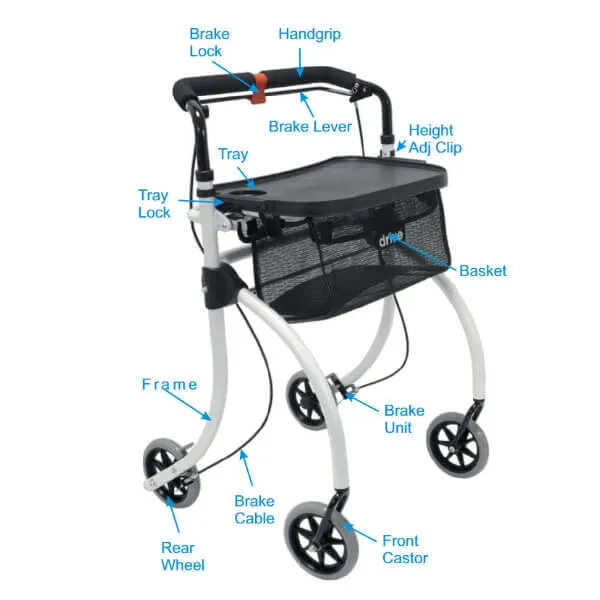 DRIVE Roomba Indoor Walker with Basket