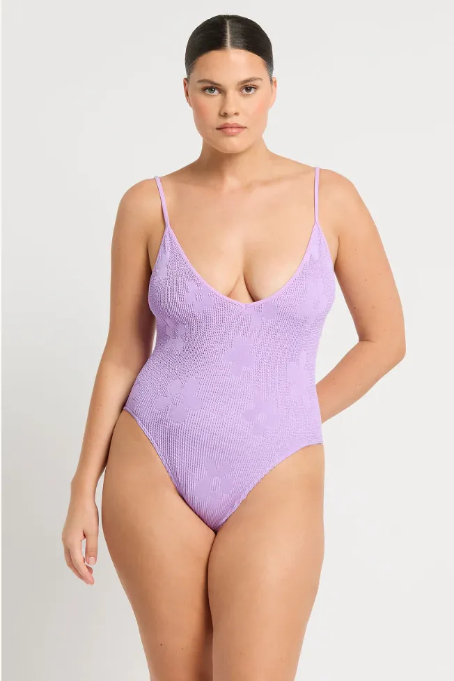 Elena One Piece Lavender Floral