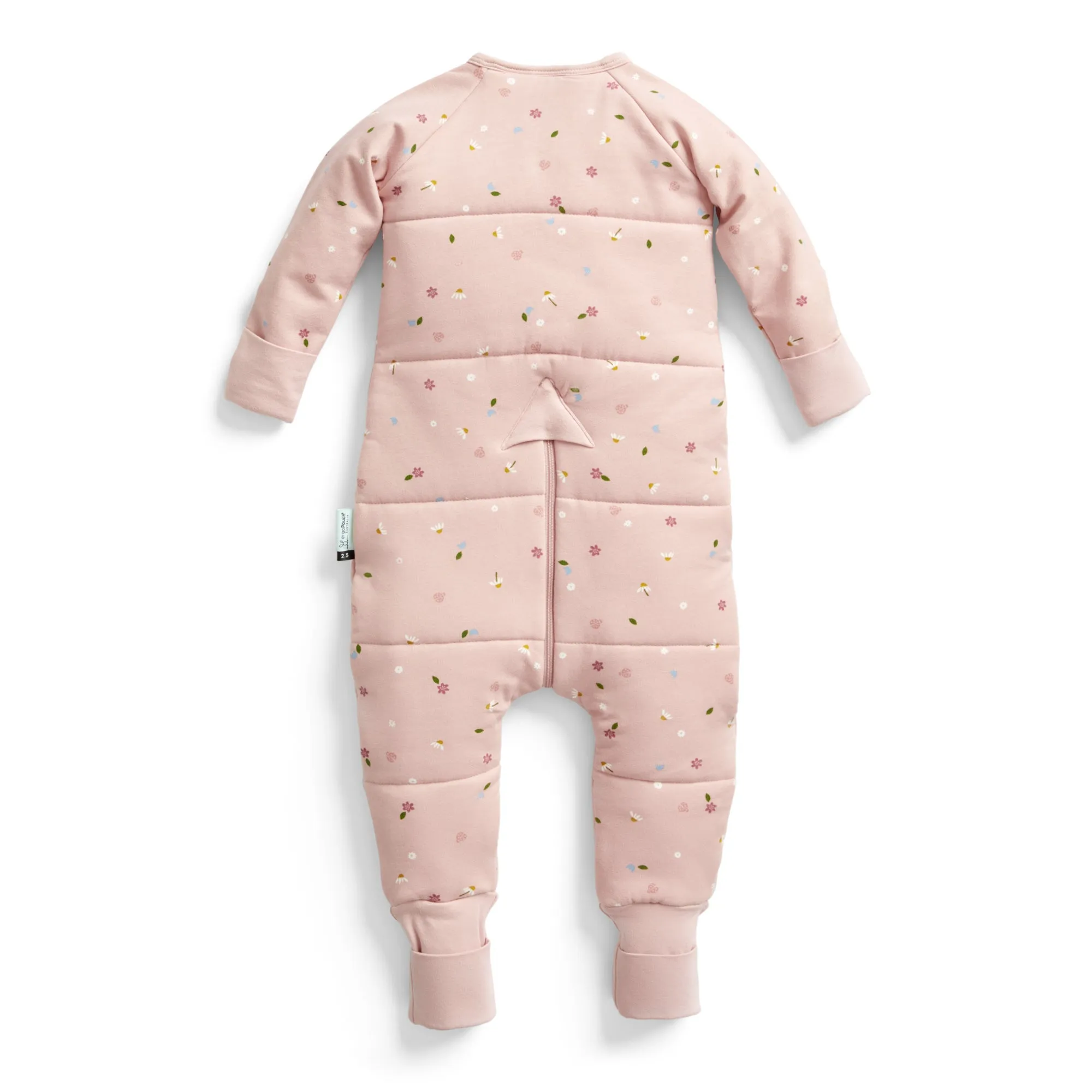 ErgoPouch - Organic Winter Long Sleeved Sleep Onesie - Daisies - 3.5 TOG