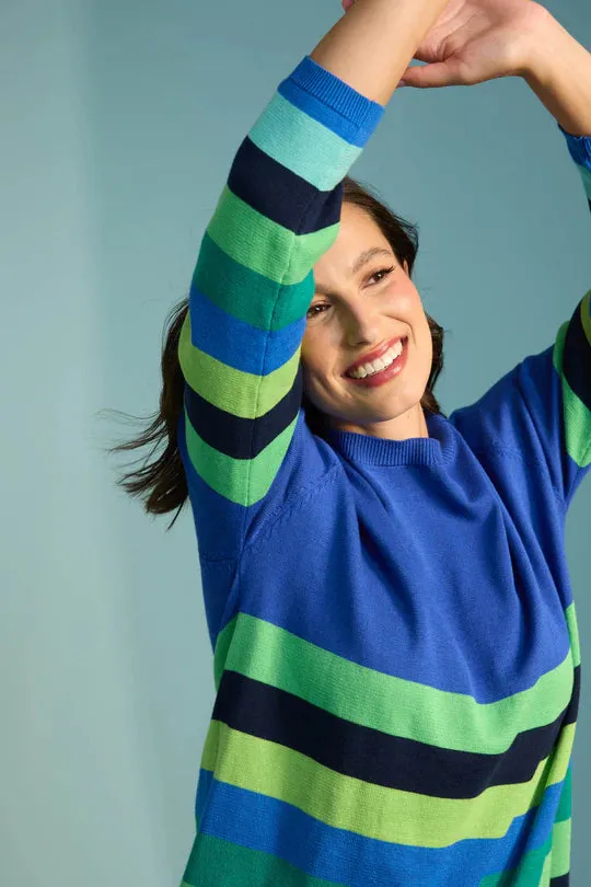 Florida Stripe Jumper - Cobalt