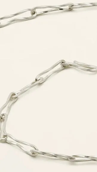 FLOW THIN NECKLACE - silver 