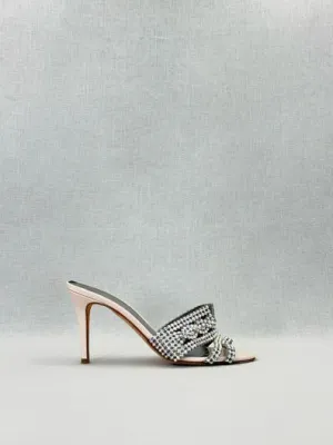 GINA Crystal Embellished Pink Mules 38.5