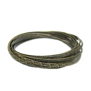 GOLD BANGLE SET  #HB10619_GOLD (KC3)