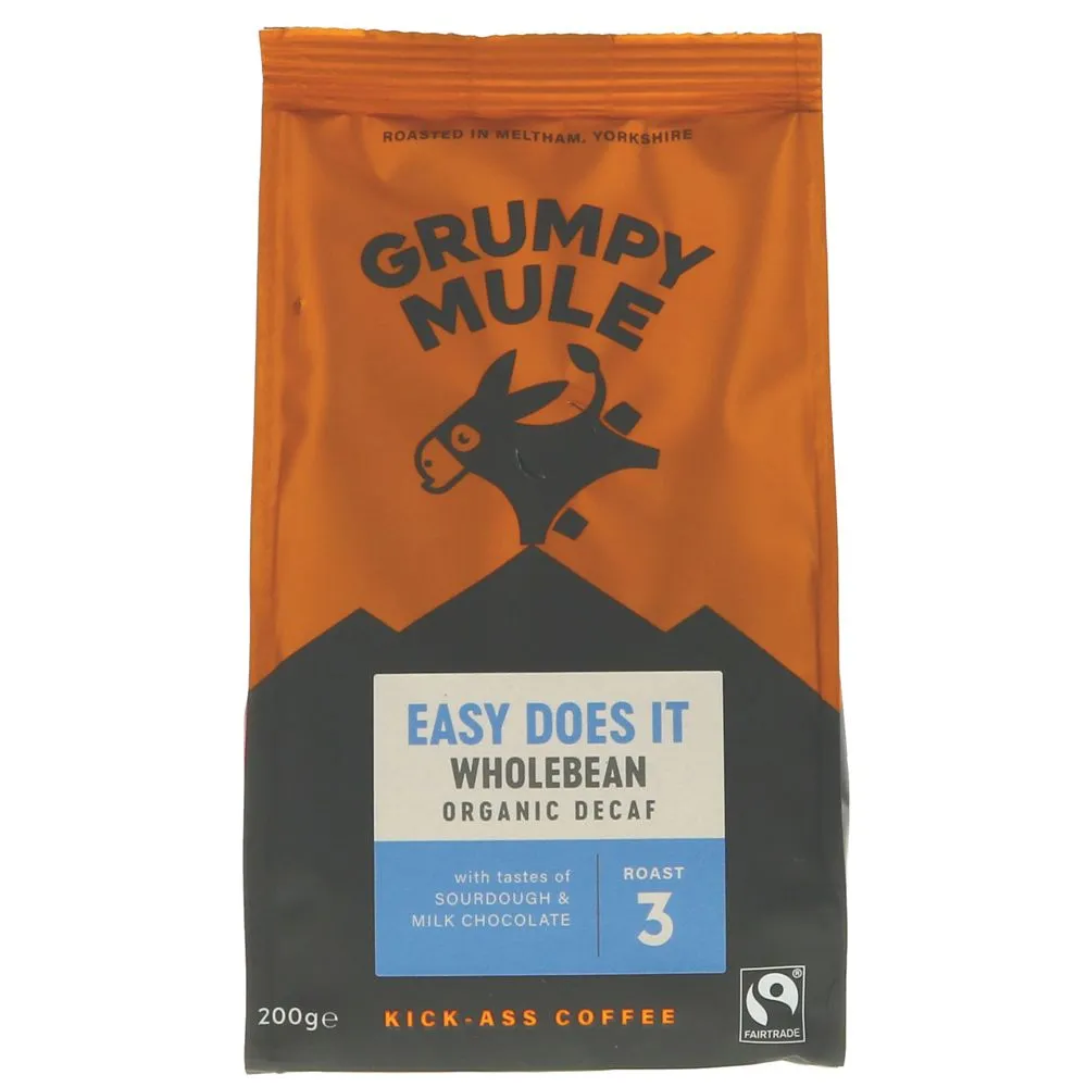 Grumpy Mule | Decaf Beans - Swiss Water - Sweet, Smooth and Balanced | 200g