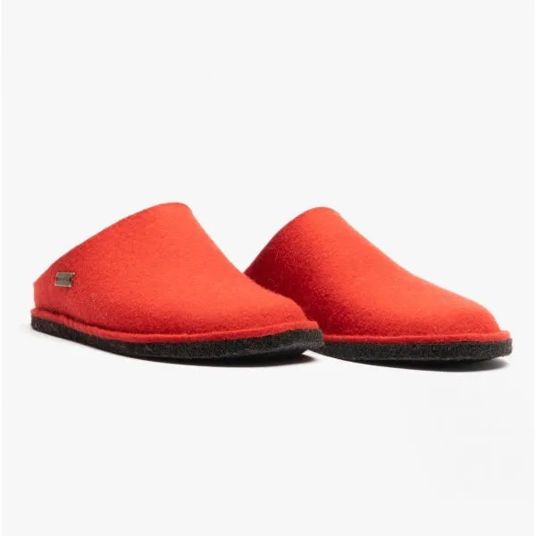Haflinger SOFT Womens Wool Slippers Red