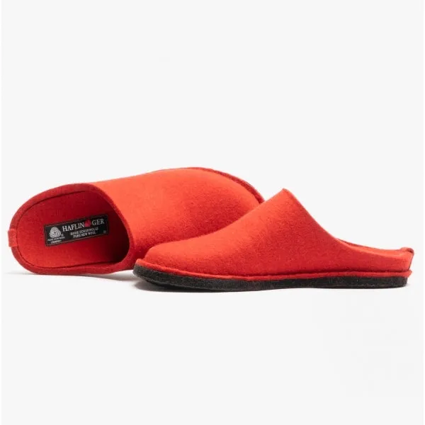 Haflinger SOFT Womens Wool Slippers Red