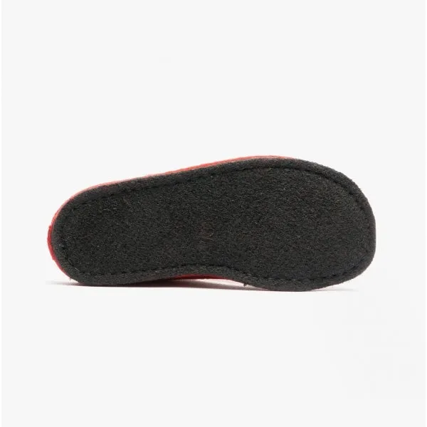 Haflinger SOFT Womens Wool Slippers Red