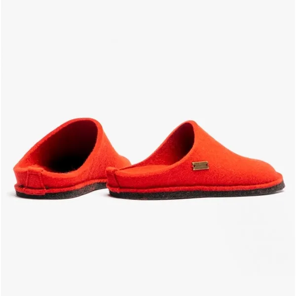 Haflinger SOFT Womens Wool Slippers Red