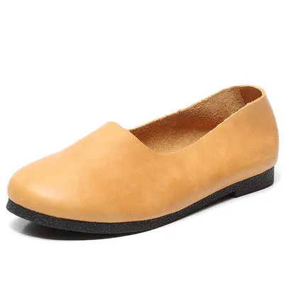 Handmade Soft Leather Flat Shoes Oxford Women Shoes