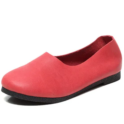 Handmade Soft Leather Flat Shoes Oxford Women Shoes