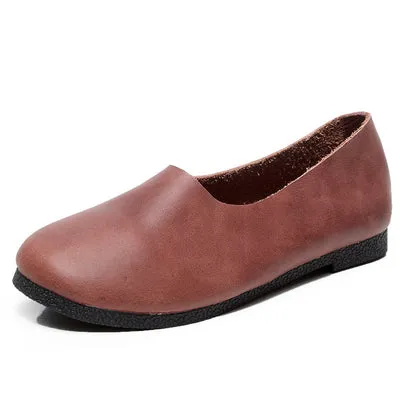 Handmade Soft Leather Flat Shoes Oxford Women Shoes