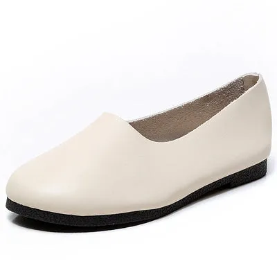 Handmade Soft Leather Flat Shoes Oxford Women Shoes