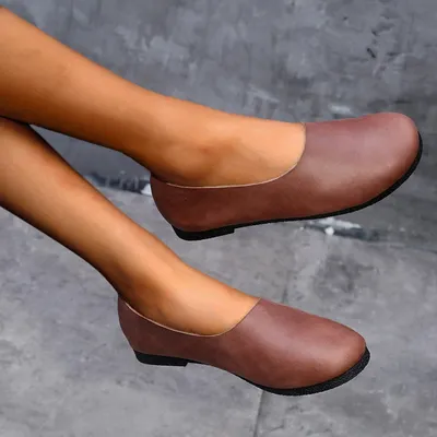 Handmade Soft Leather Flat Shoes Oxford Women Shoes