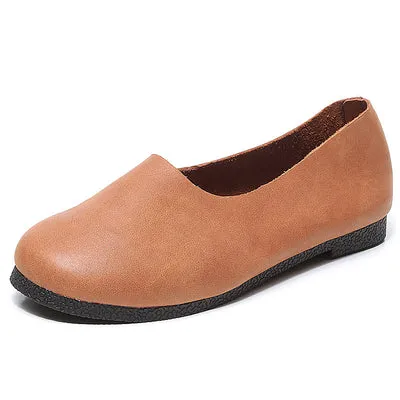 Handmade Soft Leather Flat Shoes Oxford Women Shoes