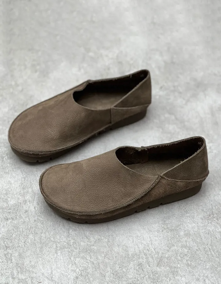Handmade Soft Leather Retro Flat Shoes