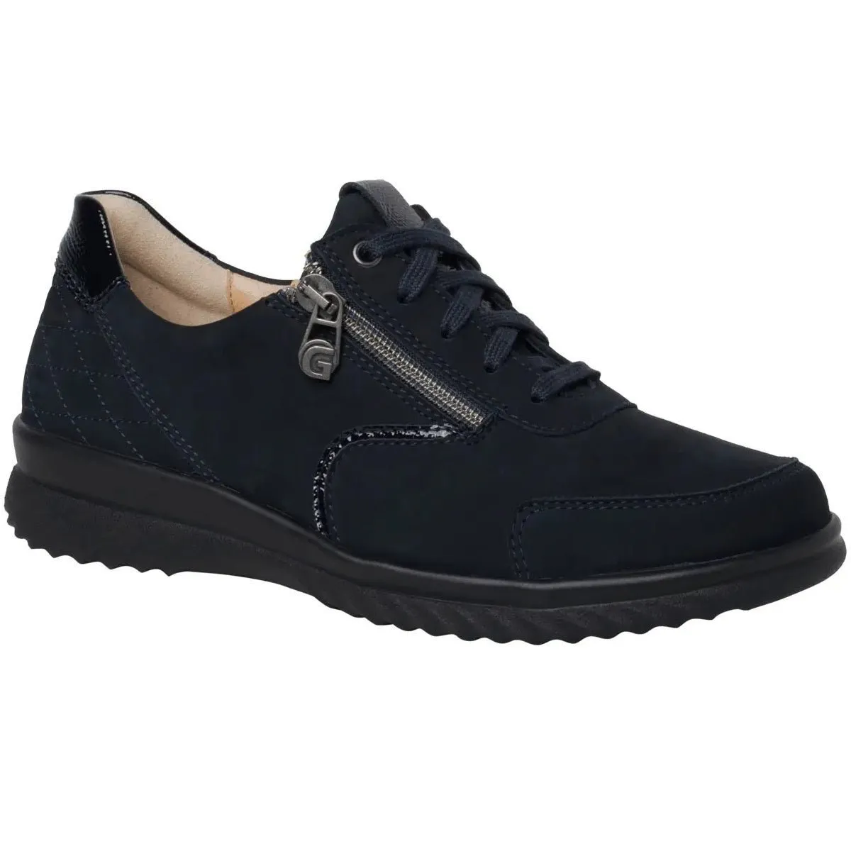'Heike' women's wide fit (H) sneaker - blue