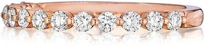 Henri Daussi Single Prong Diamond Band
