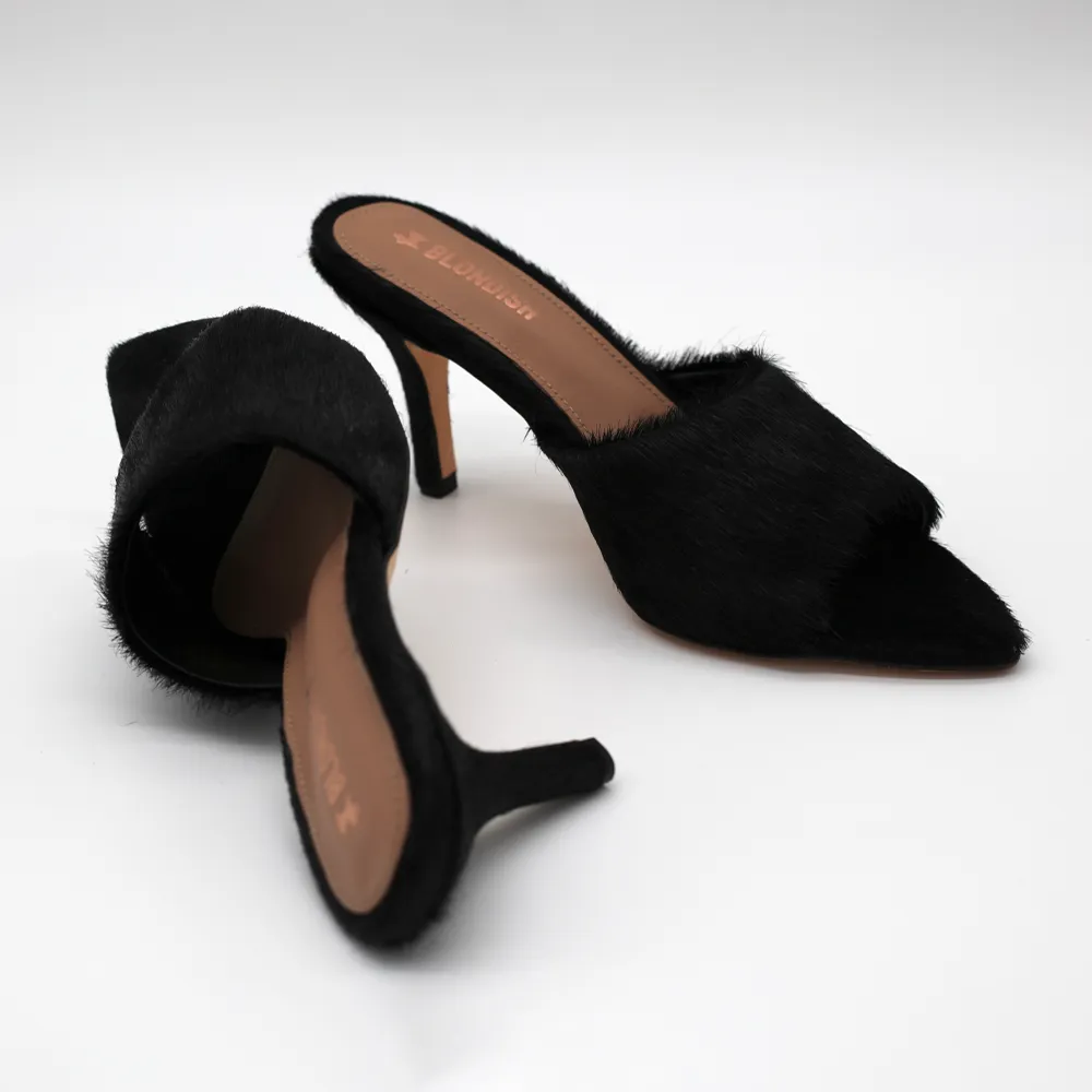 Horsy Black Mules