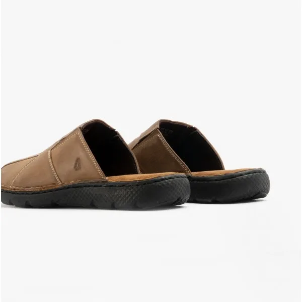 Hush Puppies CARSON Mens Mule Sandals Brown