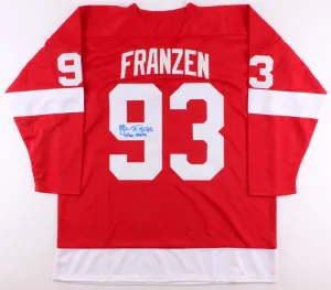 Johan Franzen Signed Detroit Red Wings Jersey Inscribed "The Mule" (JSA COA)