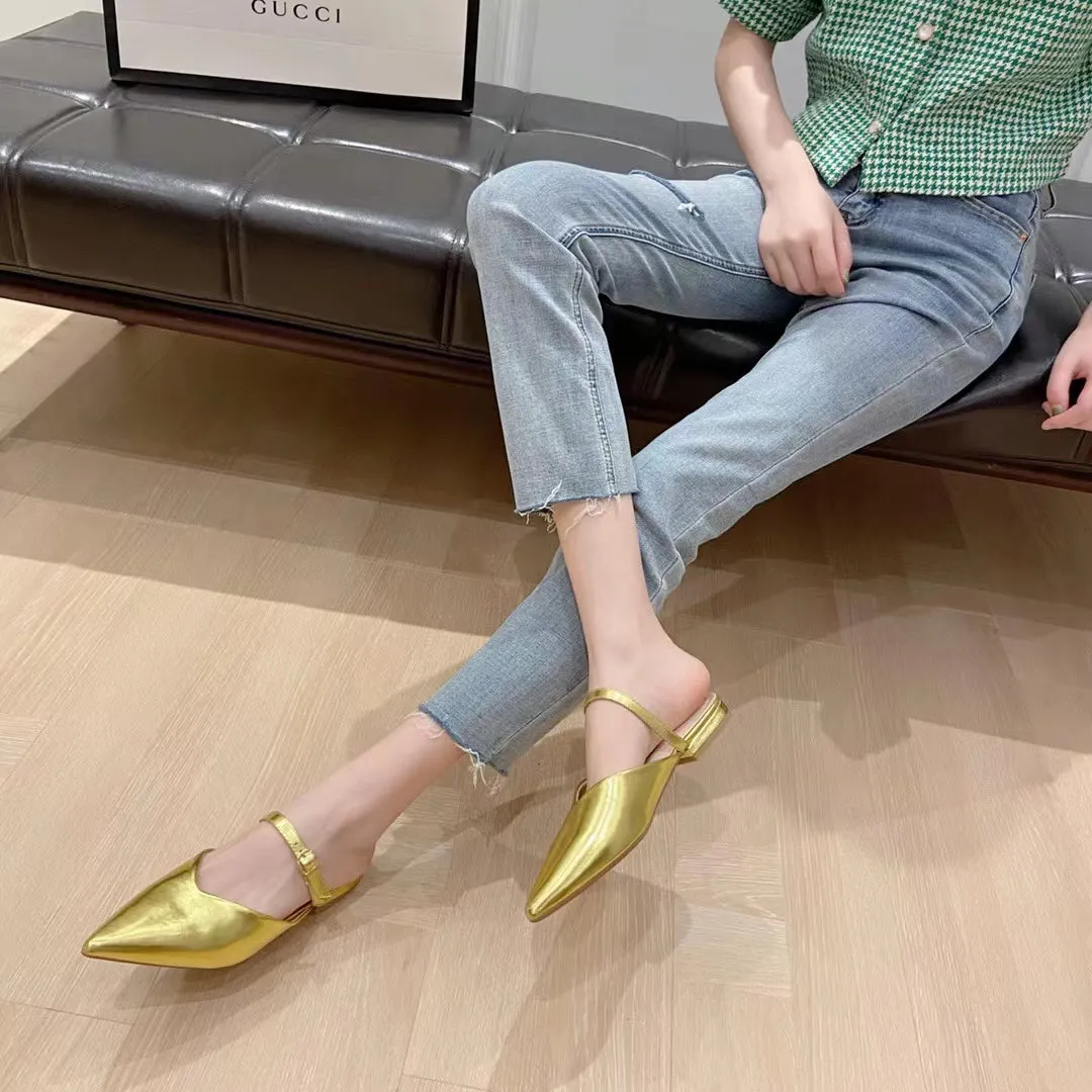 Kai Metallic Slip On Mules