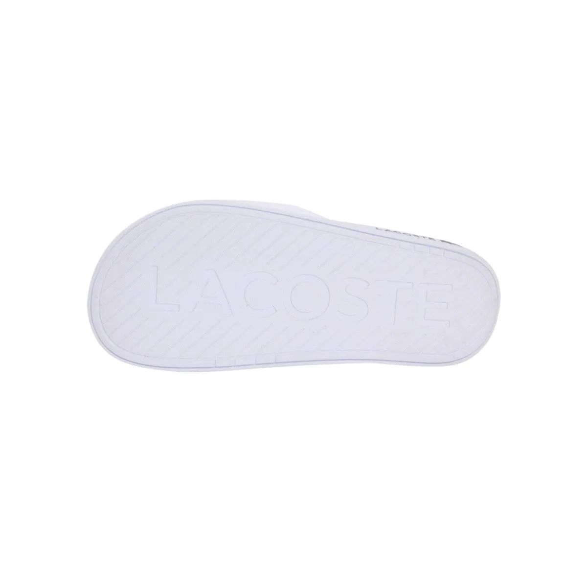 LACOSTE 7-43CMA00201R5 CROCO DUALISTE LOGO STRAP 0922 MN'S (Medium) White/Dark Green Synthetic Slide