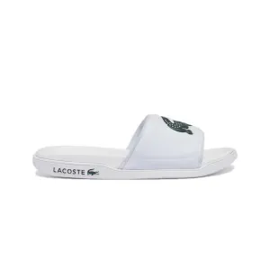 LACOSTE 7-43CMA00201R5 CROCO DUALISTE LOGO STRAP 0922 MN'S (Medium) White/Dark Green Synthetic Slide