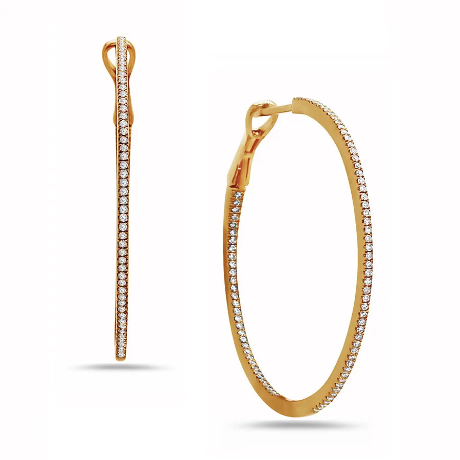 Large Diamond Hoop Earring