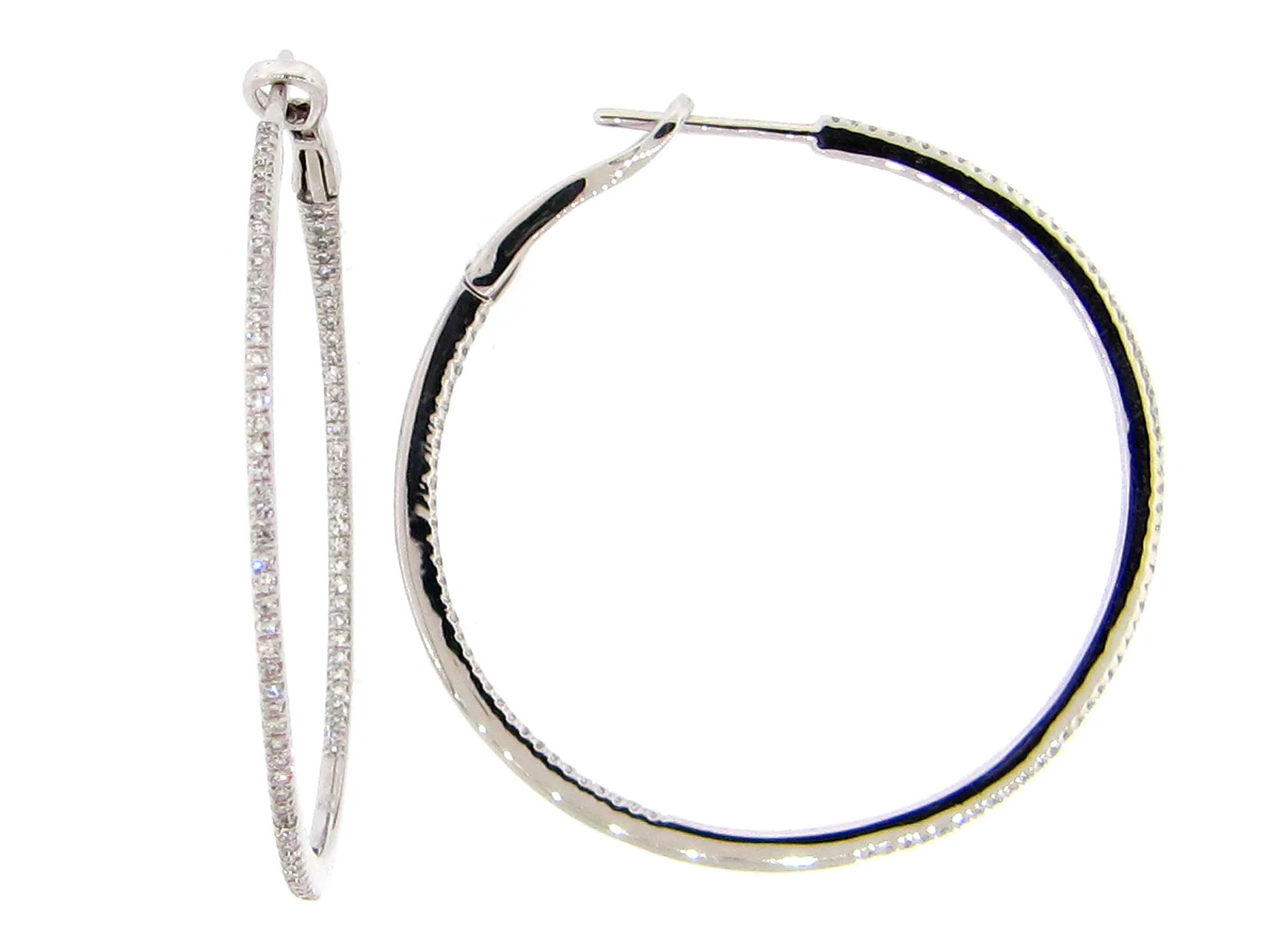 Large Diamond Hoop Earring