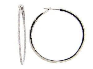 Large Diamond Hoop Earring