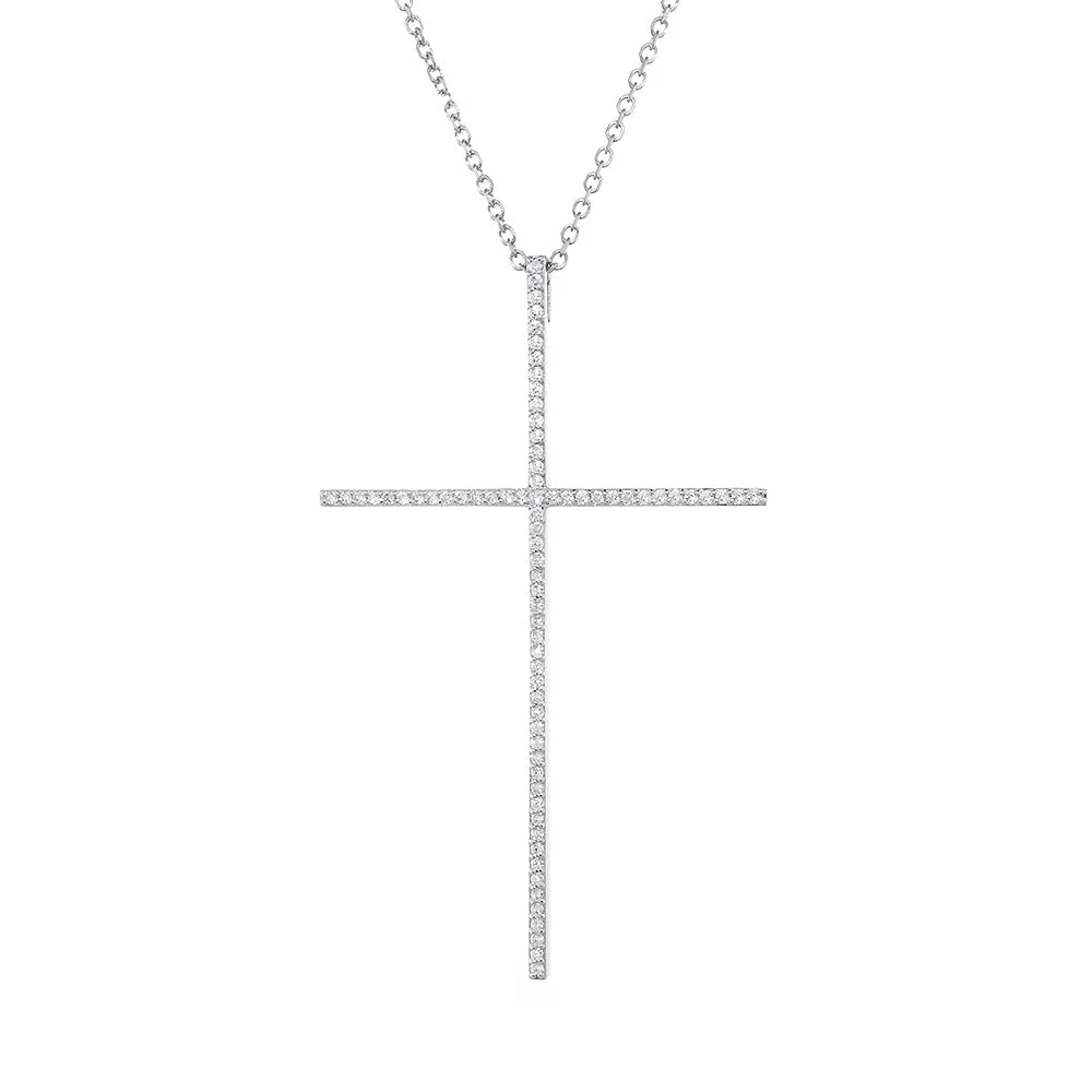 Large Thin Cross with Diamonds