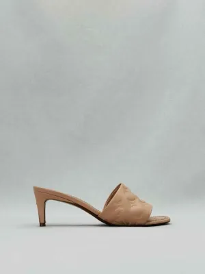 LOUIS VUITTON Revival Pink Monogram Mules 38