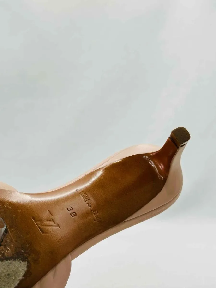 LOUIS VUITTON Revival Pink Monogram Mules 38