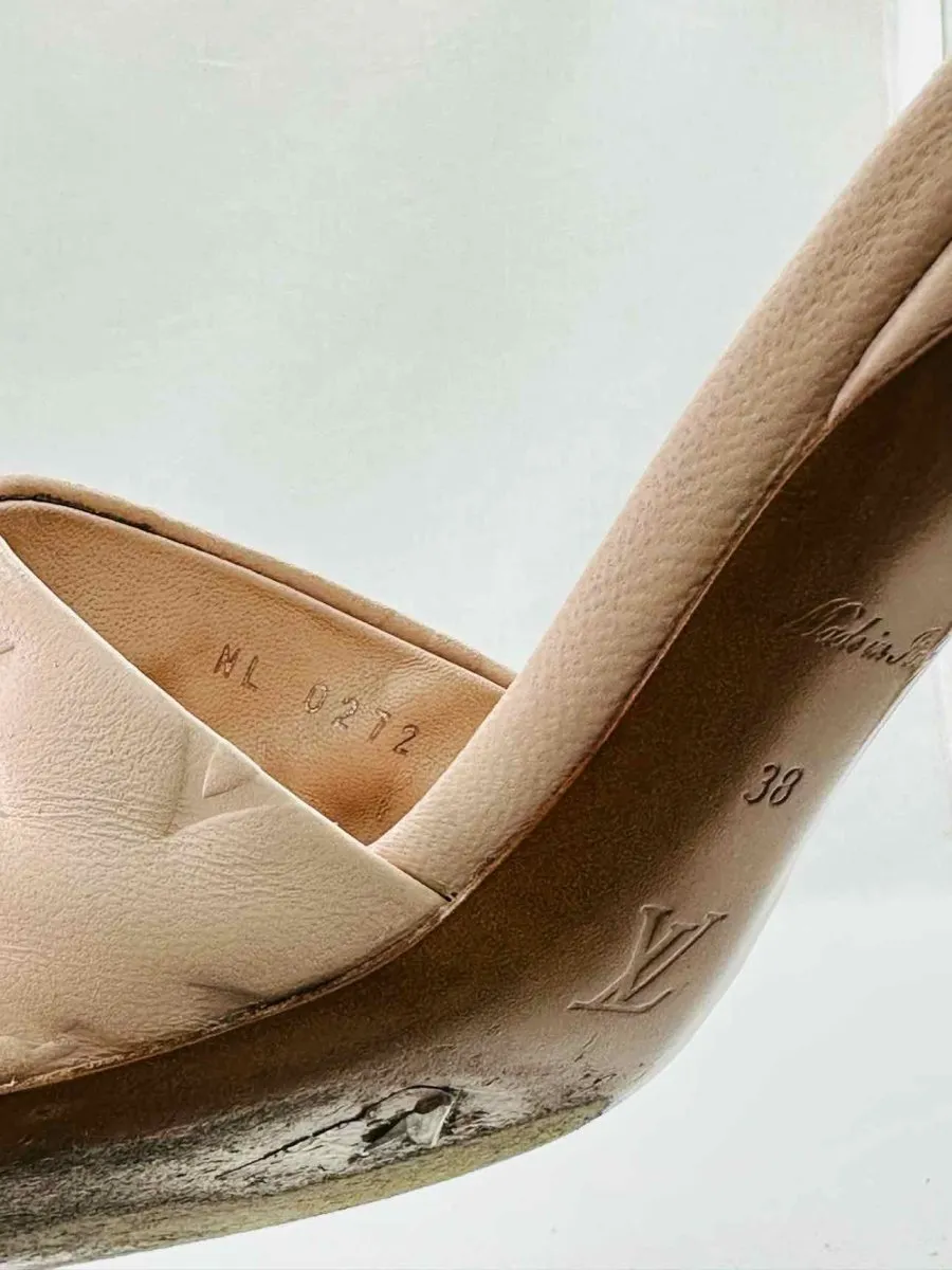 LOUIS VUITTON Revival Pink Monogram Mules 38