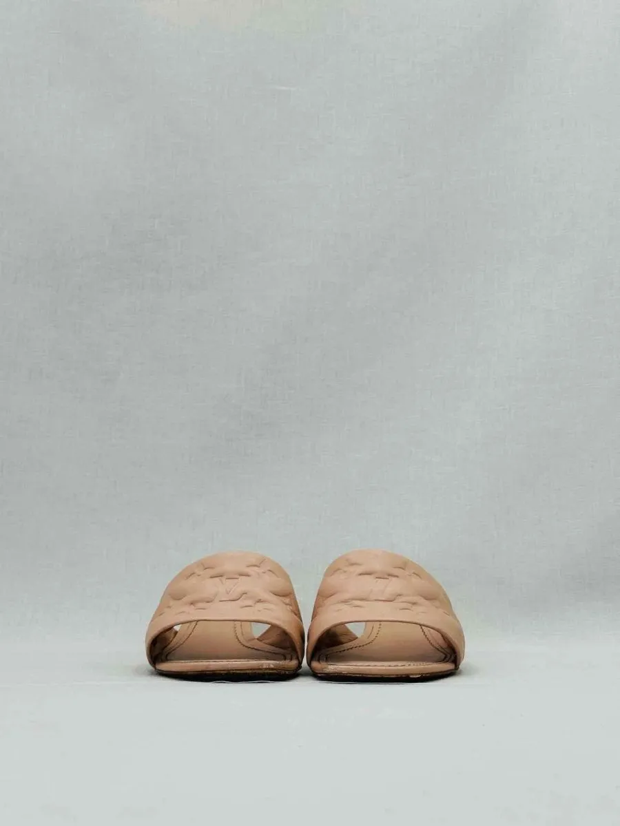 LOUIS VUITTON Revival Pink Monogram Mules 38