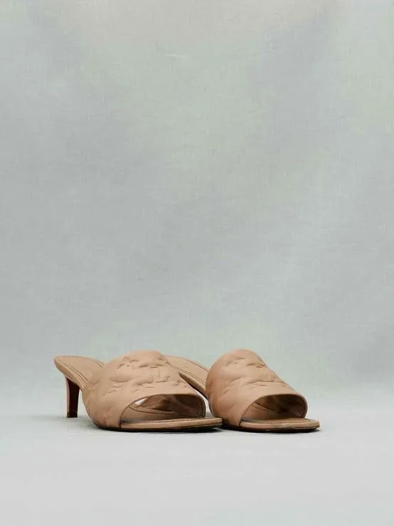 LOUIS VUITTON Revival Pink Monogram Mules 38