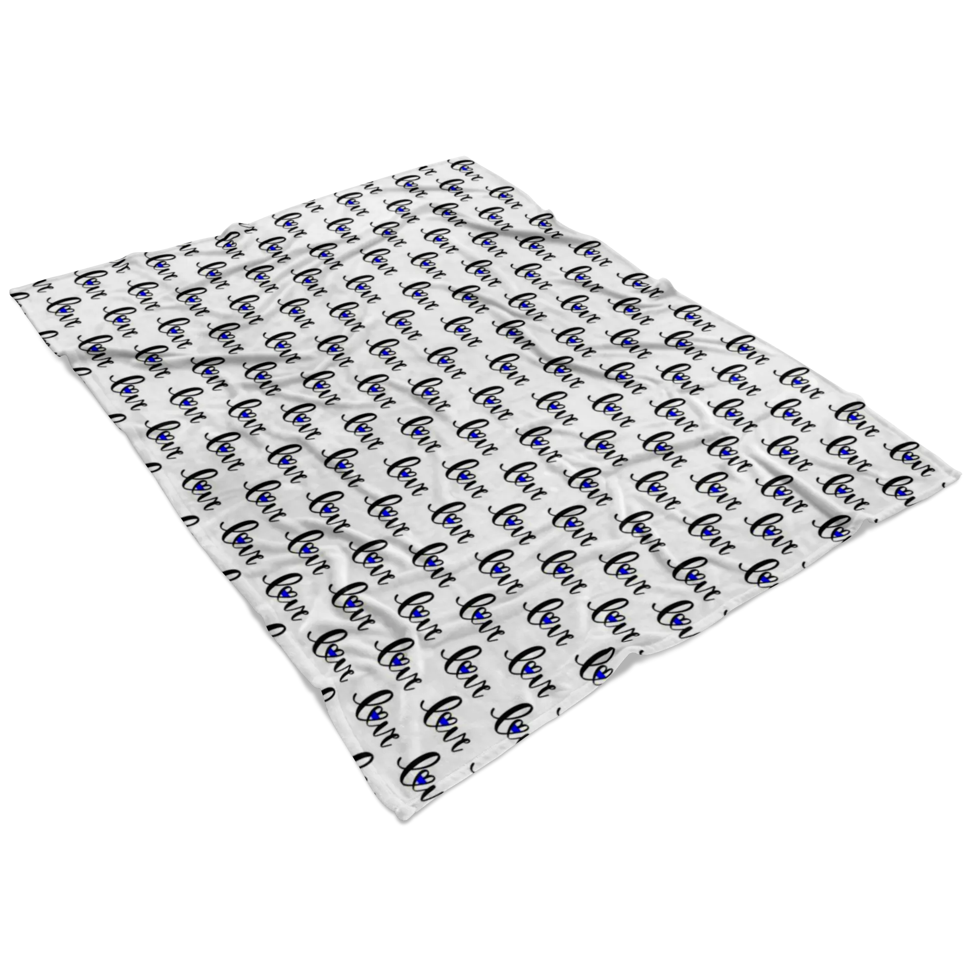 Lowercase Love Script © Thin Blue Line Fleece Blanket