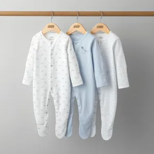 Mamas & Papas Whales Sleepsuits - 3 Pack