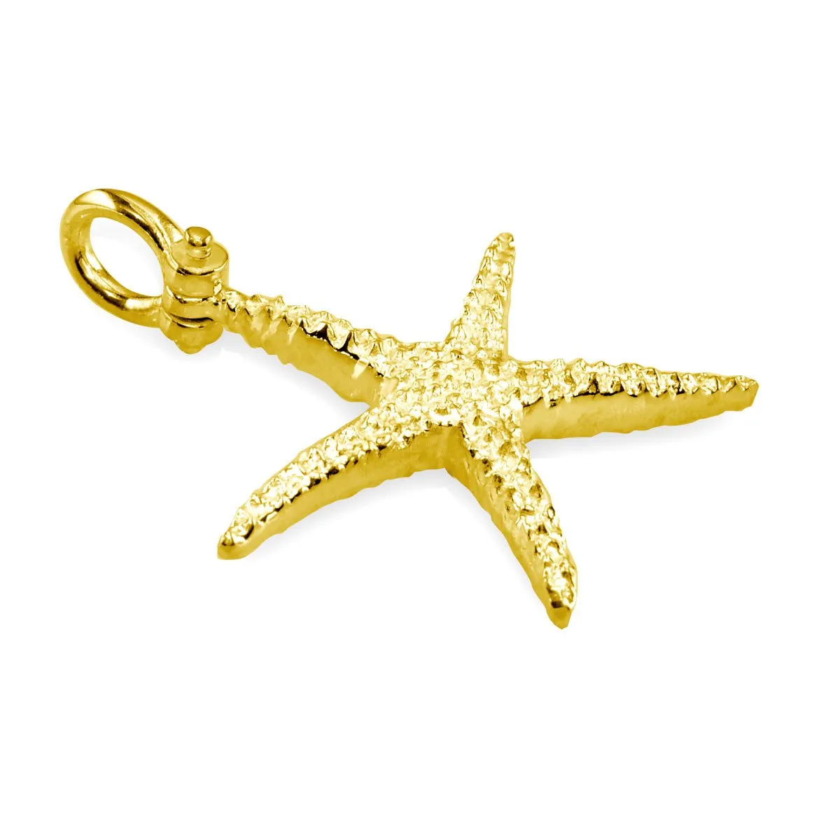 Medium Thin Starfish Charm in 14K Yellow Gold