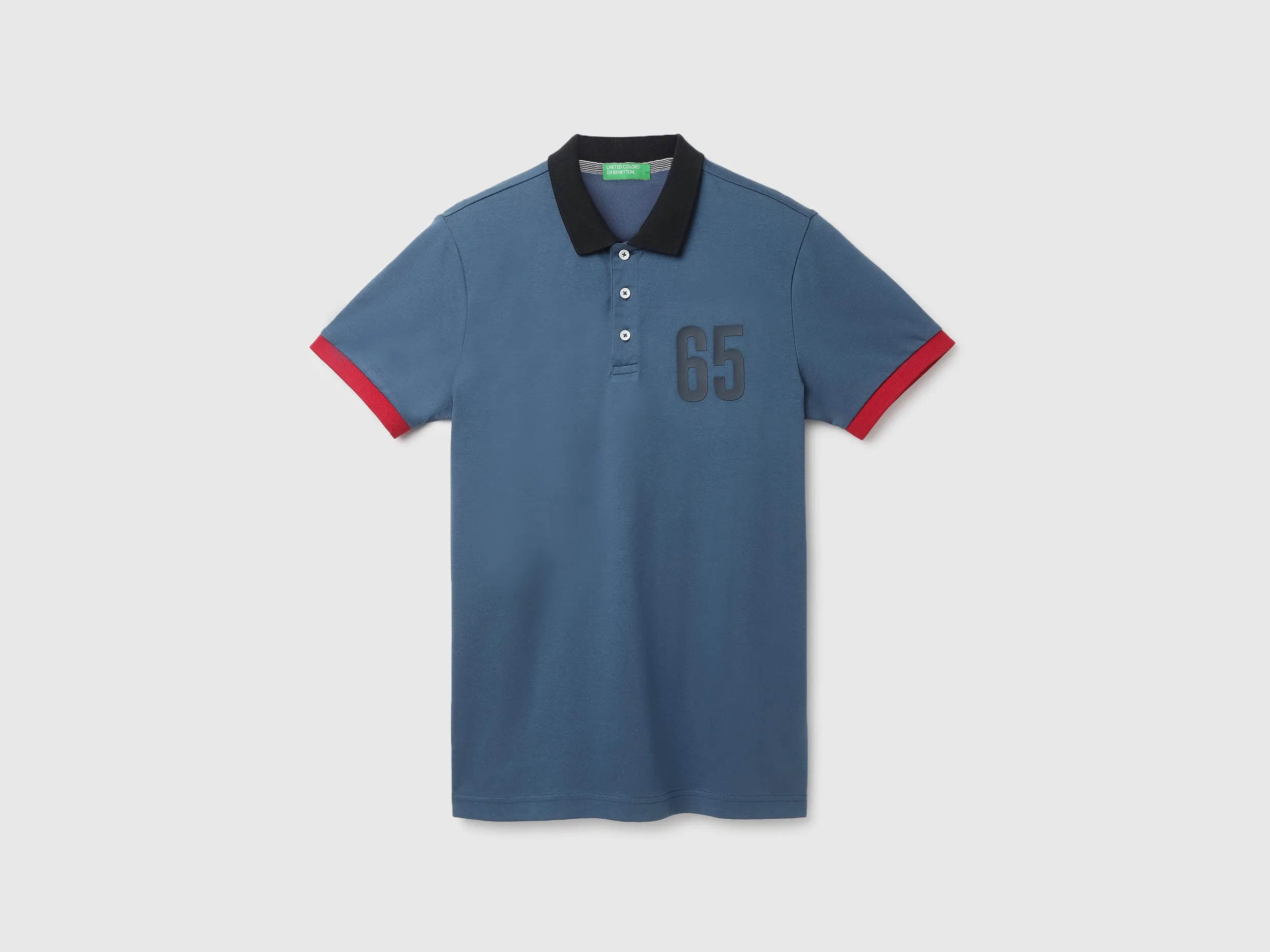 Men's Regular Fit Polo Neck Applique T-shirt