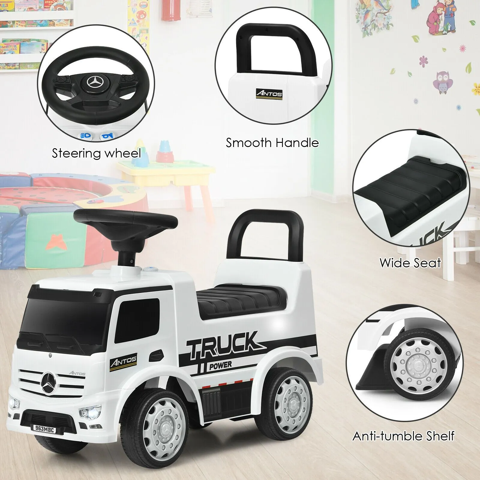 Mercedes Benz Ride-On Play Truck | Kids Ride On | Push Along Car | Baby Walker