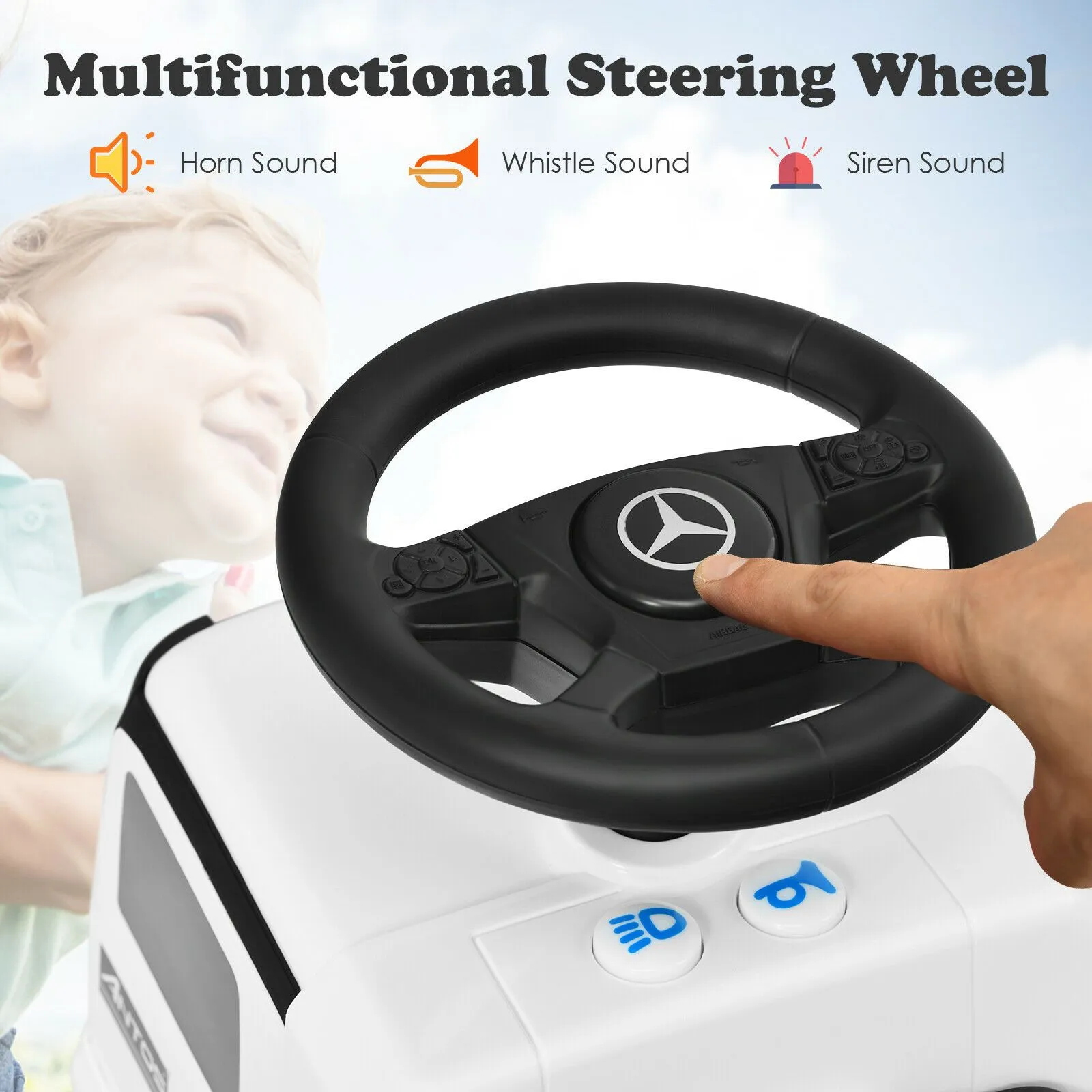 Mercedes Benz Ride-On Play Truck | Kids Ride On | Push Along Car | Baby Walker