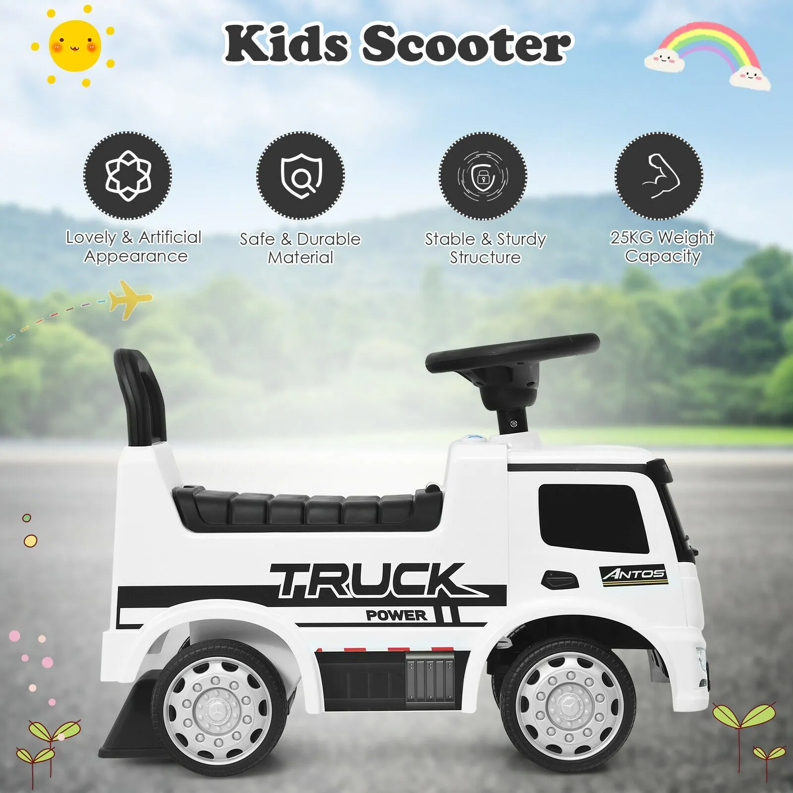 Mercedes Benz Ride-On Play Truck | Kids Ride On | Push Along Car | Baby Walker