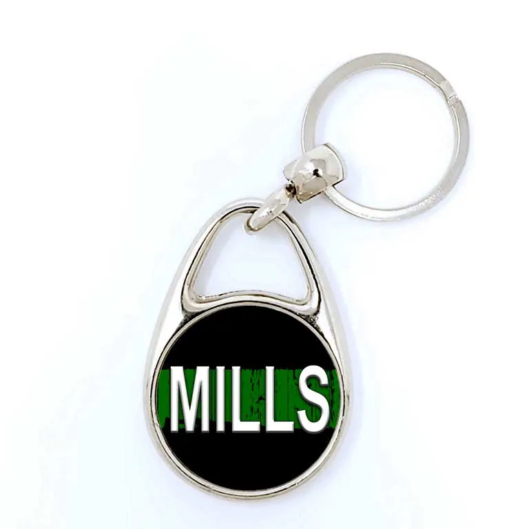 Military Thin Green Line Keychain