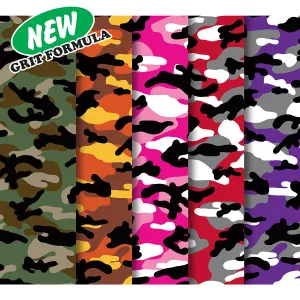 Mob Camo Skateboard Grip Tape (Red, Orange, Green, Pink, or Purple)