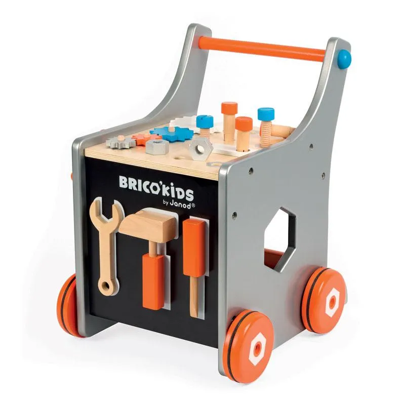 Montessori 2-in-1 Baby Walker &  Workbench | Childs Tool Set | Childrens Tool Kit | 18m 