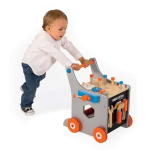 Montessori 2-in-1 Baby Walker &  Workbench | Childs Tool Set | Childrens Tool Kit | 18m 