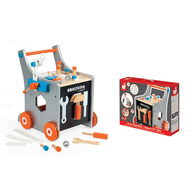 Montessori 2-in-1 Baby Walker &  Workbench | Childs Tool Set | Childrens Tool Kit | 18m 
